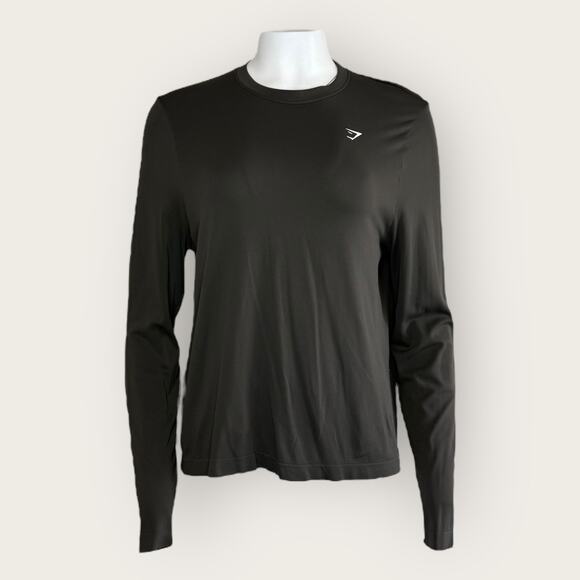 Gymshark | Long Sleeve Performance Shirt | Greyish Green | Medium - Picture 1 of 13